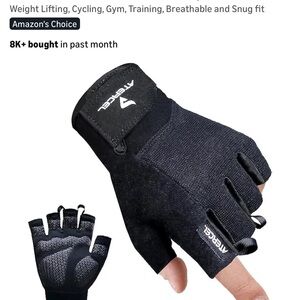 ATERCEL Workout Gloves Men And Women, Exercise Gloves For Weight Lifting, Size M